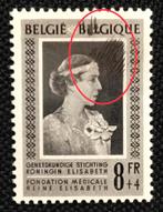 1951 ELISABETH (867-Cu) RARE! Grote inktvlekken. MLH., Postzegels en Munten, Postzegels | Europa | België, Spoor van plakker, Koninklijk huis