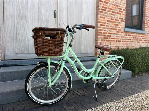 Kinderfiets meisjes lichtgroen (retrolook merk Wings), Fietsen en Brommers, Fietsen | Meisjes, Zo goed als nieuw, Versnellingen