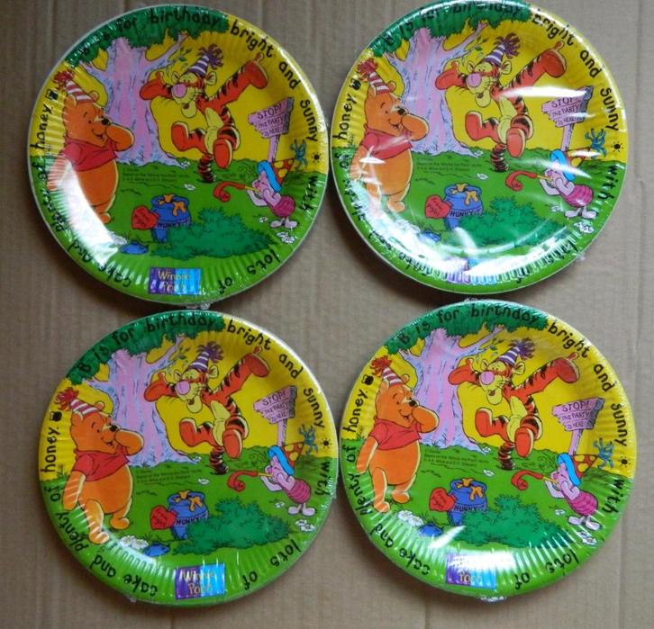 40 party borden Disney - Winnie de Poeh, Verzamelen, Disney, Nieuw, Ophalen