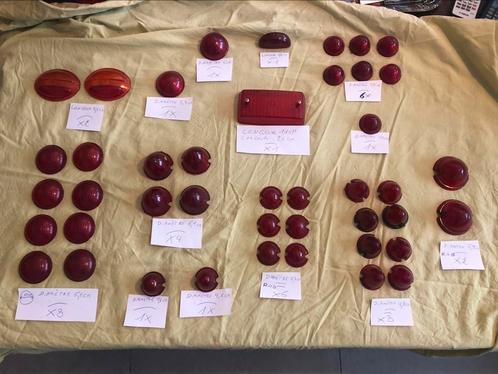 lot de cabochons rouge pour ancêtre oldtimer ancienne, Auto-onderdelen, Verlichting, Audi, BMW, Citroën, Daihatsu, Fiat, Ford