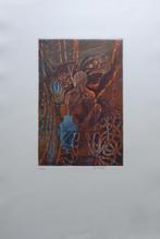 ANDRE GOEZU / SPHINGE / KLEURETS-AQUATINT / 56x38cm / SIG, Antiek en Kunst, Kunst | Litho's en Zeefdrukken, Ophalen of Verzenden