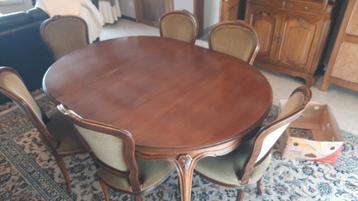 kompleet eetplaats 275€ tafel kunnen 2 stukken insteken, Enlèvement, Comme neuf
