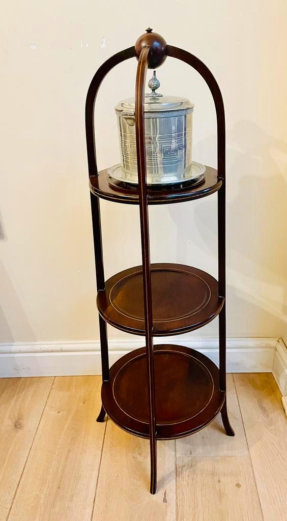 Antieke mahoniehouten etagère – 19e eeuw – 93 cm hoog, Antiek en Kunst, Antiek | Overige Antiek, Ophalen