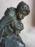 Bronzen beeld “ BEGIJN “ - gesigneerd  “G.PICKERY  Bruges “, Antiquités & Art, Bronze, Enlèvement