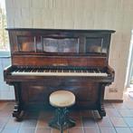 Antieke Buffet piano in mahoniehout met stoeltje, Muziek en Instrumenten, Piano's, Ophalen, Gebruikt, Bruin, Piano