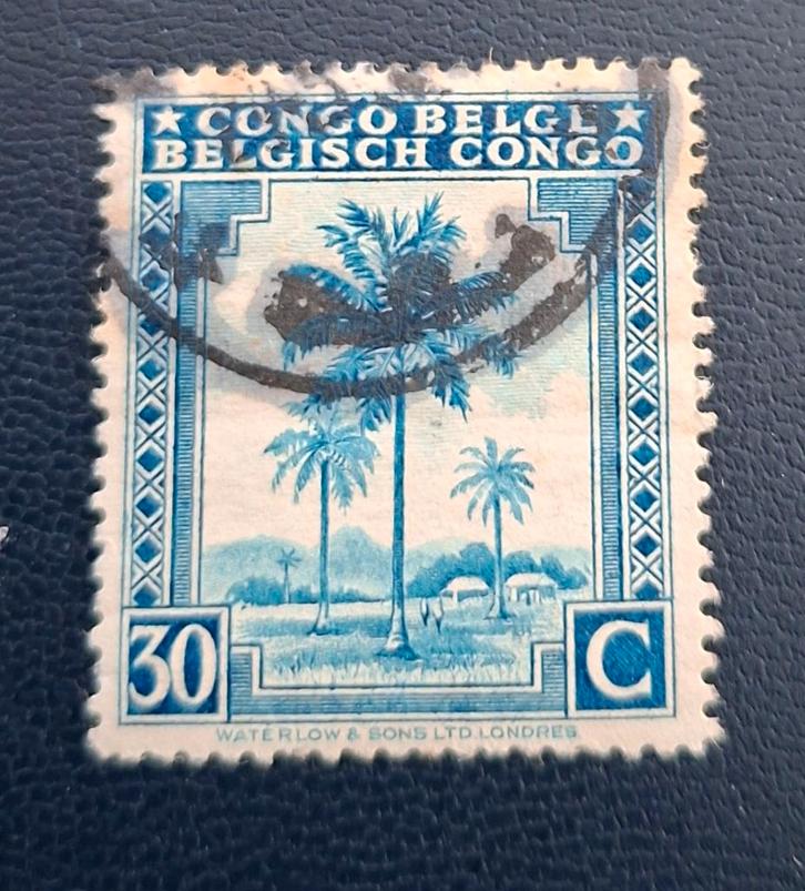 Timbre OBP 233 du Congo belge, tamponné, Timbres & Monnaies, Timbres | Europe | Belgique, Affranchi, Enlèvement ou Envoi