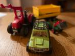 Playmobil jeep + grote tractor en aanhanger + kleine tractor, Enlèvement ou Envoi, Utilisé