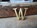 insigne (Frankrijk?) letter "W", Verzamelen, Militaria | Algemeen, Ophalen of Verzenden, Overige soorten, Embleem of Badge