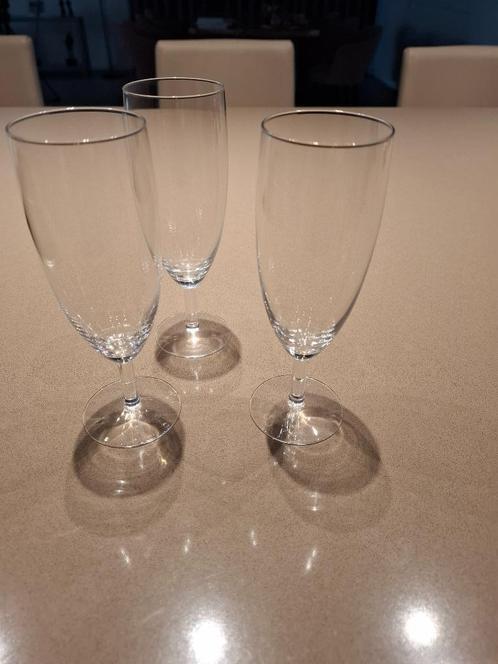 Kristallen champagneglazen en waterglazen, Huis en Inrichting, Keuken | Servies, Nieuw, Glas of Glazen, Effen, Overige materialen