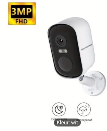 Buiten - Binnen Smart Camera Met Batterij 3MP HD (Nieuw)  beschikbaar voor biedingen