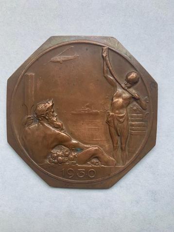 Bronzen medaille Belgisch Congo 1930 - Antwerpen -J. Dupon, Enlèvement ou Envoi