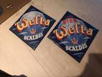 2 oude reclameborden Welta Scaldis 1960, Verzamelen, Ophalen of Verzenden