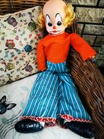 clown rubber handen en hoofd rest in stof opgevuld 60's, Antiek en Kunst, Ophalen of Verzenden