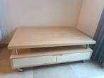 Salontafel / tv-meubel met wielen en opbergruimte, Ophalen