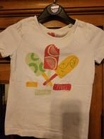 Wit tshirt met ijsjes mt 110, Kinderen en Baby's, Kinderkleding | Maat 110, Ophalen of Verzenden, Zo goed als nieuw