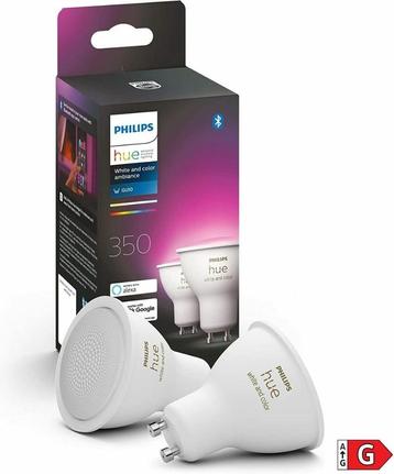 Philips Hue Slimme Lichtbron GU10 Spot Duopack - wit en gekl
