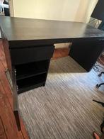 IKEA MALM BUREAU ZWART - 140 x 65 cm, Huis en Inrichting, Ophalen, Gebruikt, Bureau