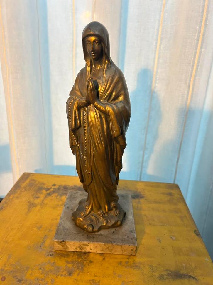 Antiek religieus beeld – Maria met rozenkrans, Antiek en Kunst, Antiek | Religieuze voorwerpen, Ophalen