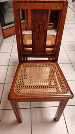 Vintage rieten stoelen oud hout, Antiek en Kunst, Ophalen