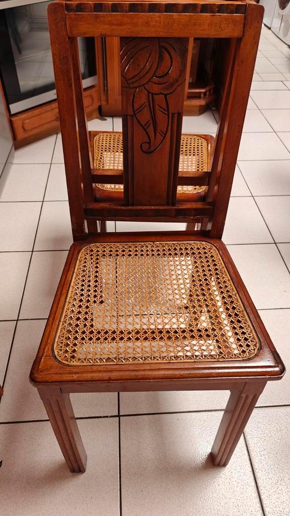 Vintage rieten stoelen oud hout, Antiek en Kunst, Antiek | Meubels | Stoelen en Sofa's, Ophalen