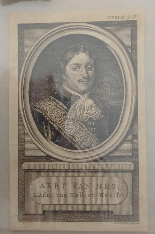 Ets Gr Aert van Nes L. Adm. Van Holl: en Westfr: R. Vinkeles, Antiek en Kunst, Kunst | Etsen en Gravures, Ophalen of Verzenden