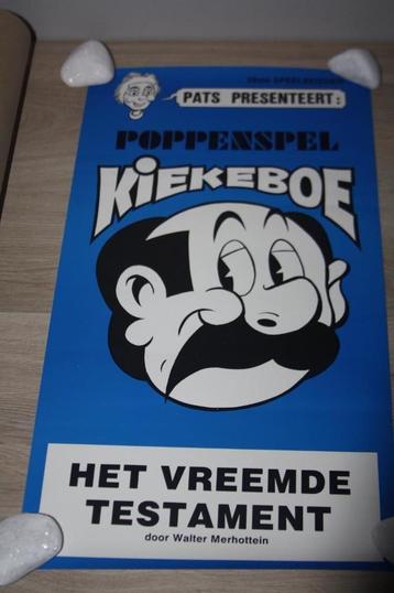 Theater poster Kiekeboe poppenspel 39,5x22 cm ( nieuw )