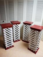 Set van 4 retro vintage  houten zuilen, Huis en Inrichting, Woonaccessoires | Zuilen en Pilaren, Ophalen of Verzenden, Gebruikt