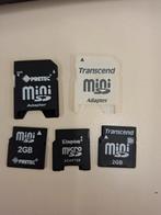 Carte mémoire minisd trascend Kingston pretec, Audio, Tv en Foto, Foto | Geheugenkaarten, Ophalen of Verzenden, Zo goed als nieuw
