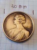 Prachtige medaille van Alken 1985 van koningin Astrid, Postzegels en Munten, Ophalen of Verzenden
