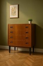 Prachtig Deense vintage ladekast, Huis en Inrichting, Gebruikt, Ophalen of Verzenden, 3 of 4 laden, Teakhout