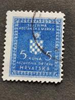 Kroatie 1942 - wapenschild, Postzegels en Munten, Postzegels | Europa | Overig, Ophalen of Verzenden, Joegoslavië, Gestempeld