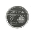 Aruba, 2 1/2 Florin 2007 (BU)., Ophalen of Verzenden, Noord-Amerika, Losse munt