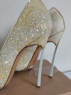 235C* Casadei Blade - sexy shoes dorées paillettes 38, Escarpins, Porté, Casadei, Autres couleurs
