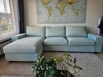 3-zitsslaapbank met chaise longue saxemara lichtblauw VIMLE, Ophalen, Tweepersoons, 140 cm, Zo goed als nieuw