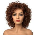 Mooie volle pruik kort krullend haar in warm roodbruin, Bijoux, Sacs & Beauté, Beauté | Soins des cheveux, Perruque ou Extension de cheveux