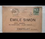 1904+Châtelineau+Châtelet+Négociant de Champagne et vins, Ophalen of Verzenden, Gebruikt, Frankrijk, Champagne