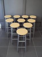 Barkrukken (10 stuks), Ophalen, Met voetsteun, 60 tot 90 cm, Metaal