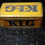 Vintage blik KLG bougies, Verzamelen, Ophalen of Verzenden, Zo goed als nieuw, Verpakking
