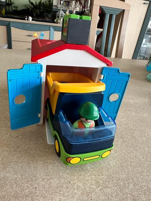 Playmobil 6759 Vrachtwagen, garage en werkman, Kinderen en Baby's, Speelgoed | Playmobil, Zo goed als nieuw, Complete set, Ophalen of Verzenden