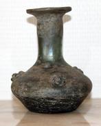 Romeinse vaas. Blauw glas. 12 cm hoog, Ophalen of Verzenden