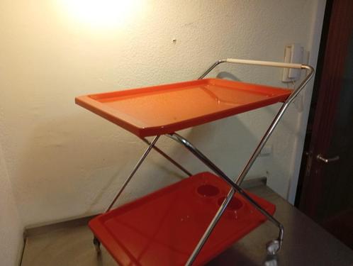 Vintage Space Age opvouwbare barwagen met dressoir uit de ja, Verzamelen, Retro, Ophalen