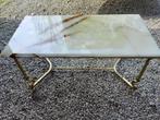 Marmer en messing tafel, Huis en Inrichting, Ophalen, Gebruikt, Overige materialen, ?