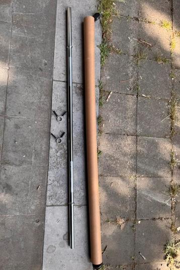 Halterstang met 2 klemmen: 160cm,  30mm beschikbaar voor biedingen