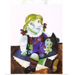 Picasso Maya,with Doll Lithograph, Antiek en Kunst, Ophalen of Verzenden
