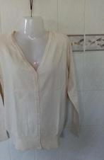 Yessica : ecru / beige cardigan gilet vest , mt M, Maat 38/40 (M), Ophalen of Verzenden, Zo goed als nieuw, Yessica