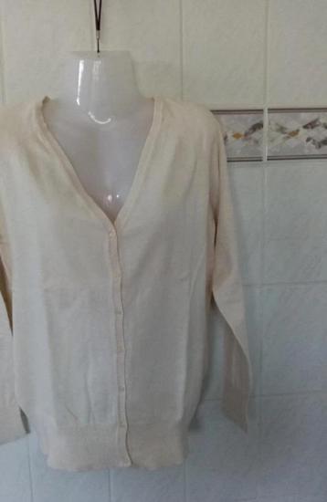 Yessica : ecru / beige cardigan gilet vest , mt M beschikbaar voor biedingen