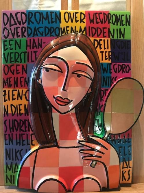 Dagdromen - muurbord uit hoogwaardig hars, Antiek en Kunst, Kunst | Beelden en Houtsnijwerken, Ophalen