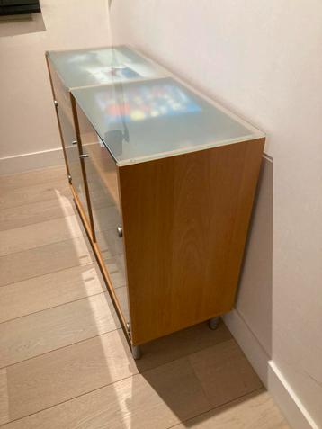 dressoirkast glas / berk110x 68x47, Huis en Inrichting, Kasten | Dressoirs, Ophalen, Gebruikt, Glas