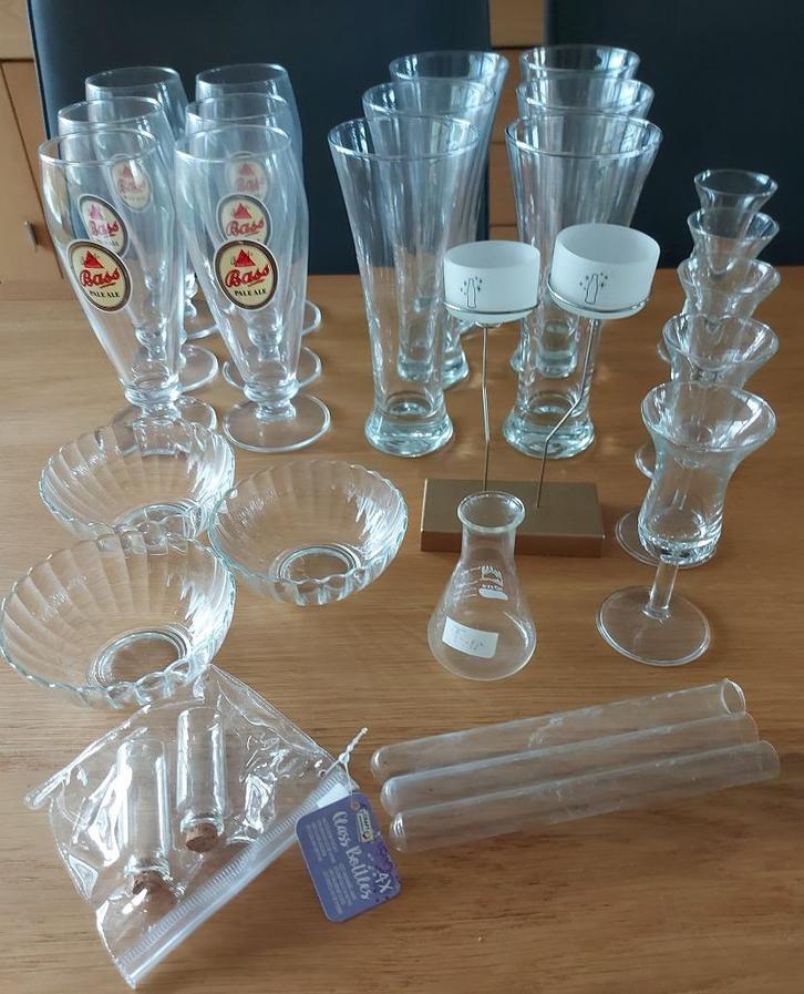 Verrerie en tout genre - 2 euros le set, Maison & Meubles, Accessoires pour la Maison | Autre, Utilisé, Enlèvement ou Envoi