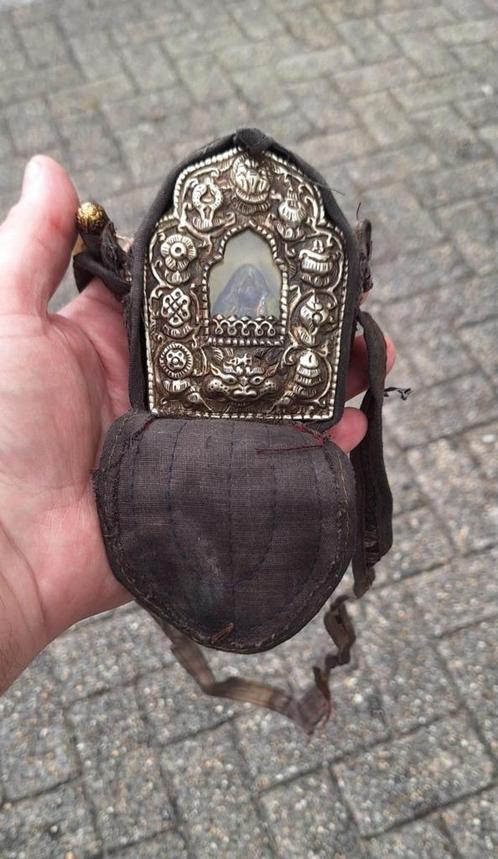 Oud Tibetaans reis altaartje, Ghau, Gau, Gao., Antiek en Kunst, Curiosa en Brocante, Ophalen of Verzenden